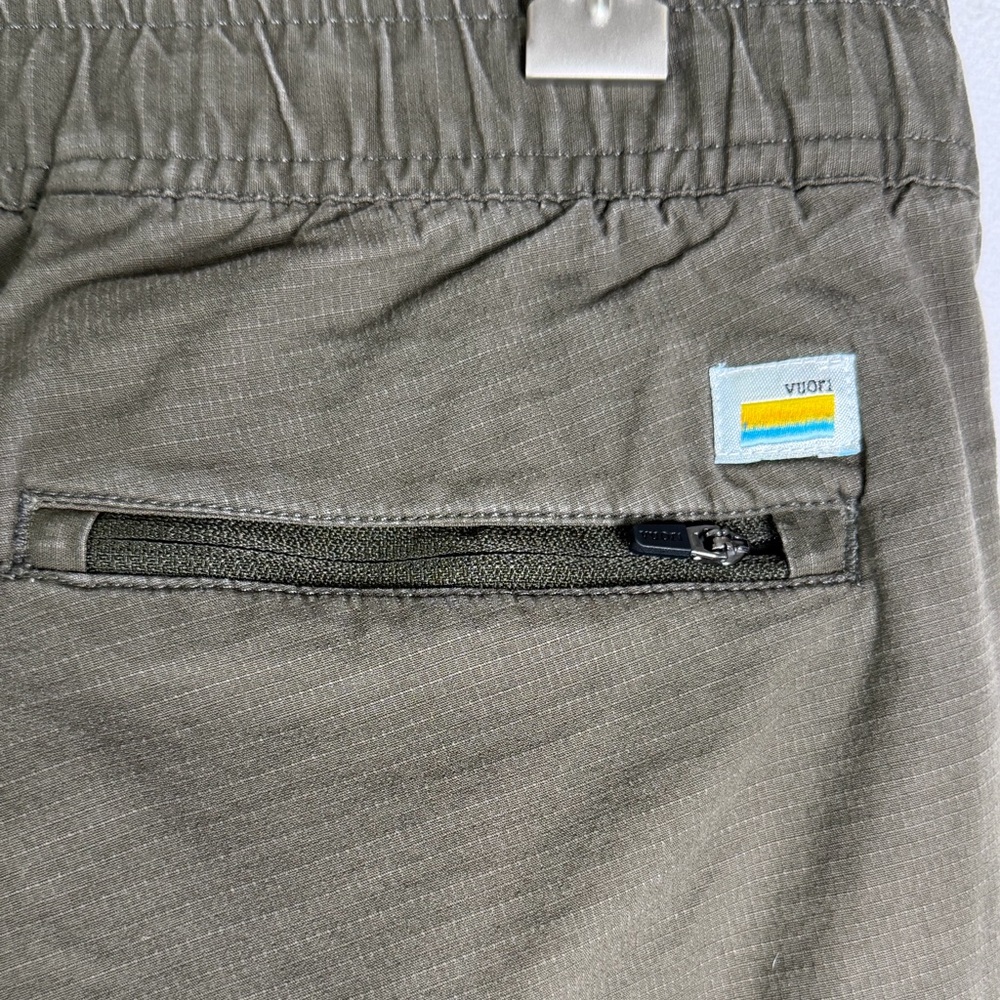 Vuori Men’s Dark Oregano Ripstop Drawstring Jogger Pants Organic Cotton Sz XS - Picture 6 of 10